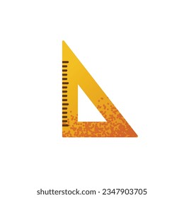 Triangle tool cartoon icon school instrument element student concept isolated vector illustration