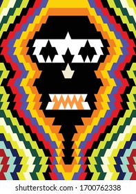 Triangle traditional mask pattern. EPS 10 format.  