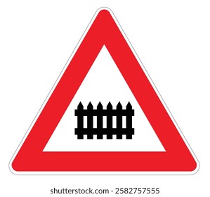 triangle traffic sign with approaching crossing illustrator NOT IA