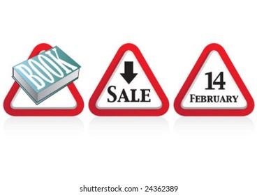 The triangle traffic sign for sale