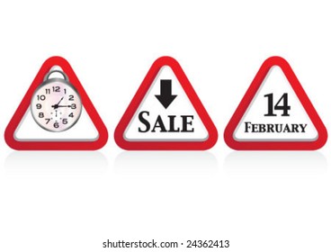 The triangle traffic sign for sale