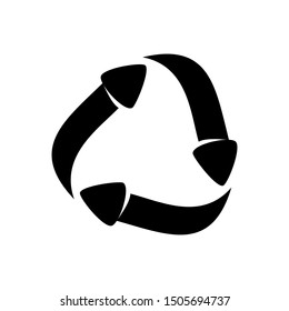 Triangle Transfer Guide Arrow Direction Vector Black Isolated