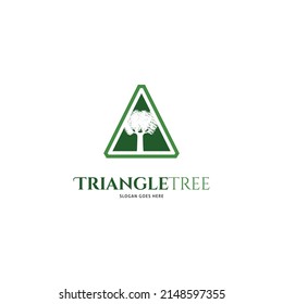Triangle Tree Icon Vector Logo Template Illustration Design