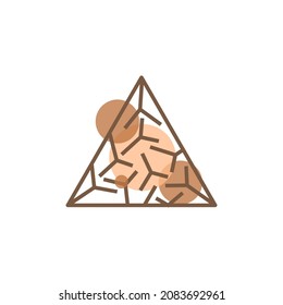 Triangle Tree Logo Design Vector