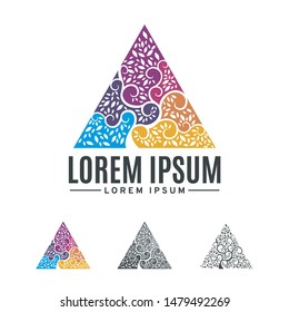 Triangle Tree Ornament Set of 4