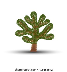 Triangle tree vector illustration. Geometric triangle tree.