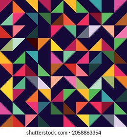 triangle triangles pattern seamless colorful art template abstract geometric textile shape print fashion invoice structure ornate backgrounds covering bedding paper mosaic vector autumn