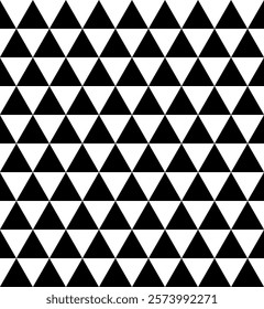 triangle - triangular pattern with equilateral triangles, black and white vector seamless repeatable texture background