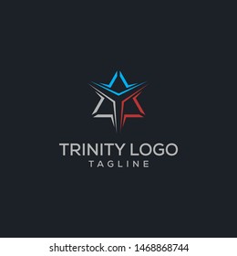 Triangle Trinity  Icon Vector Logo Design  Template Download