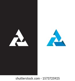 Triangle Trinity Logo Modern Flat Icon 