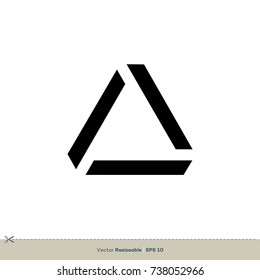 trinity infinity triangle logo template stock vector royalty free