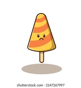 triangle twister ice cream is a cute doodle, food cartoon vector. which can be used for mascot logos, stickers, children's t-shirt designs, merchaindise, etc. hope you like :)