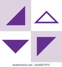 Icono de tipo de trazo o de relleno de tipo triángulo