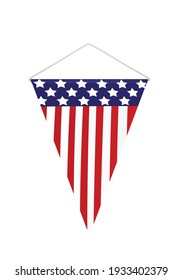 Triangle USA flag. vector illustration
