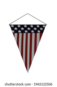 Triangle USA flag. vector illustration