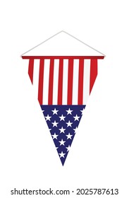 Triangle USA flag. vector illustration