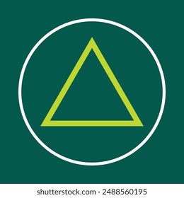 Triangle useful trendy icon satisfied abstract vector illustration artwork design