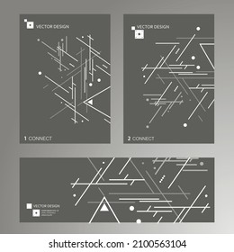 Triangle vector abstract background. Geometric lines minimal layout. Cover modern style