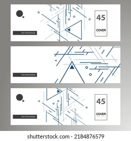 Triangle vector abstract background. Geometric lines minimal layout. Cover modern style