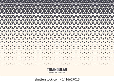 Triangle Vector Abstract Geometric Technology Background. Halftone Trigon Retro 80's Style Simple Pattern. Minimal Style Dynamic Triangular Structure Tech Wallpaper