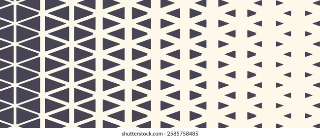 Triangle Vector Abstract Geometric Technology Background. Halftone Triangular Retro 80s Simple Pattern. Minimal Style Dynamic Tech Wallpaper 