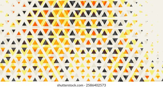 Triangle Vector Abstract Geometric Technology Background. Halftone Triangular Retro 80s Simple Pattern. Minimal Style Dynamic Tech Wallpaper