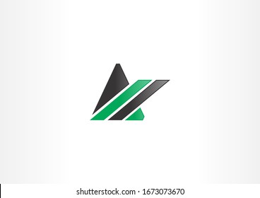 Diseño de iconos corporativos del logotipo abstracto de Triangle Vector