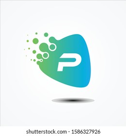 Triangle vector design with P letter symbol design minimalist. P letter for your best business symbol. Vector illustration EPS.8 EPS.10