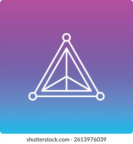 Triangle vector icon. Can be used for printing, mobile and web applications.