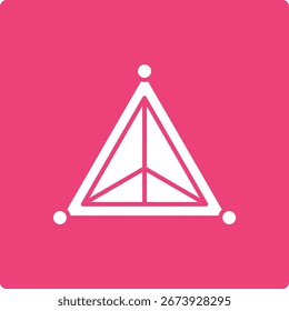 Ícone de vetor de triângulo. Pode ser usado para impressão, aplicativos móveis e da Web.