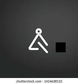 Triangle vector icon. Triangle concept stroke symbol design. Thin graphic elements vector illustration, outline pattern for your web site design, logo, UI. EPS 10.