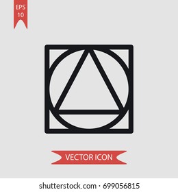 Triangle vector icon, illustration symbol