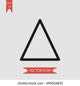 Triangle vector icon, illustration symbol