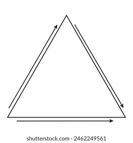 Triangle vector icon isolated on white background, Triangle logo design. vector symbol icon design. Vector illustration. EPS 10