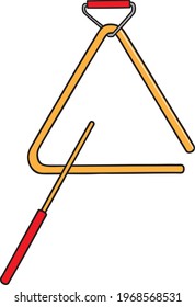 triangle vector illustration isolated on white background.