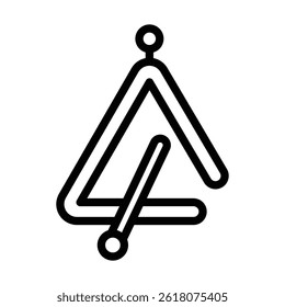 Ícone de Linha de Vetor Triângulo Design