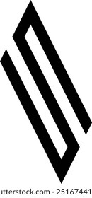 triangle vector logo art with number