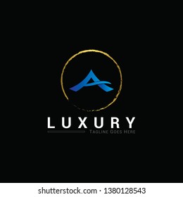 triangle A vector logo blue