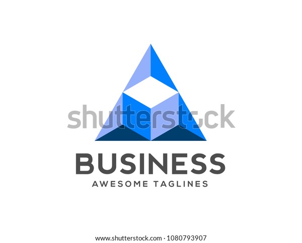 Triangle Vector Logo Concept Illustration Creative Stock Vector