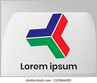 triangle vector logo design, Geometric shape logo, modern logo design.