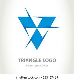 Triangle - vector logo design template. Business icon. Innovation company logotype.