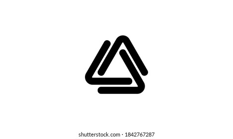 
Triangle vector logo. 
Line logo for social company