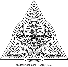 Triangle Vector pattern & Pentagram Symbol Ornament Geometry