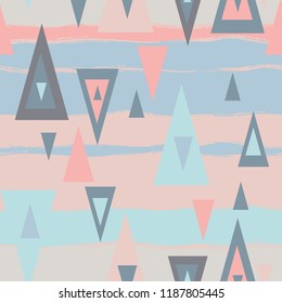 Triangle vector pattern.
Seamless winter print. Perfect for greetings, invitations, manufacture wrapping paper, textile and web design. Vector pattern. Seamless geometry background. Scandinavian print