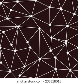 Triangle vector seamless pattern, cute geometric tile