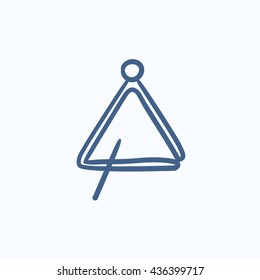 Triangle vector sketch icon isolated on background. Hand drawn Triangle icon. Triangle sketch icon for infographic, website or app.