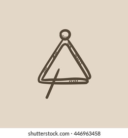 Triangle vector sketch icon isolated on background. Hand drawn Triangle icon. Triangle sketch icon for infographic, website or app.