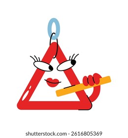 Triangle vector Sticker. Eps 10 file