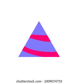 triangle with vibrant purple and pink coloring game and entertainment