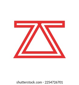 Triangle view, icon for chemistry and magicians, catchy, red bottle symbol